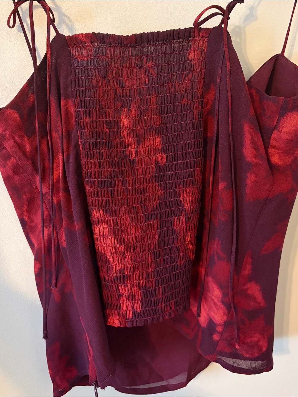 Reformation Burgundy Red Floral Bustier Camisole - Picture 4 of 5